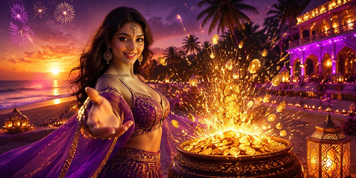 Casino entertainment with gaming ambiance during Diwali in Goa